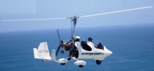 Piloto comercial de autogiro en Costa Rica de la compañía Adventure Flights de tours en Gyrocopter